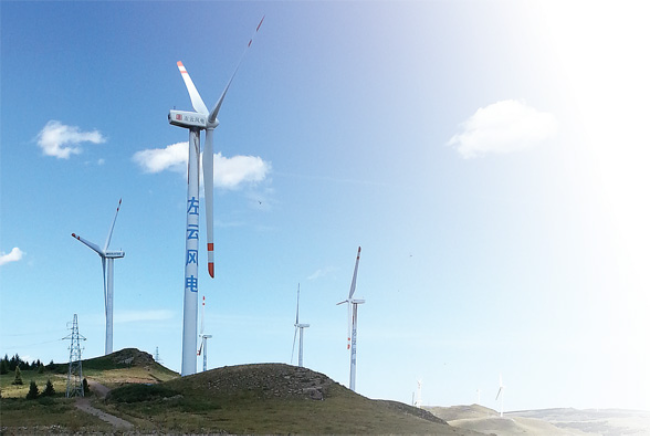 大唐左云1.5MW風力發電塔項目